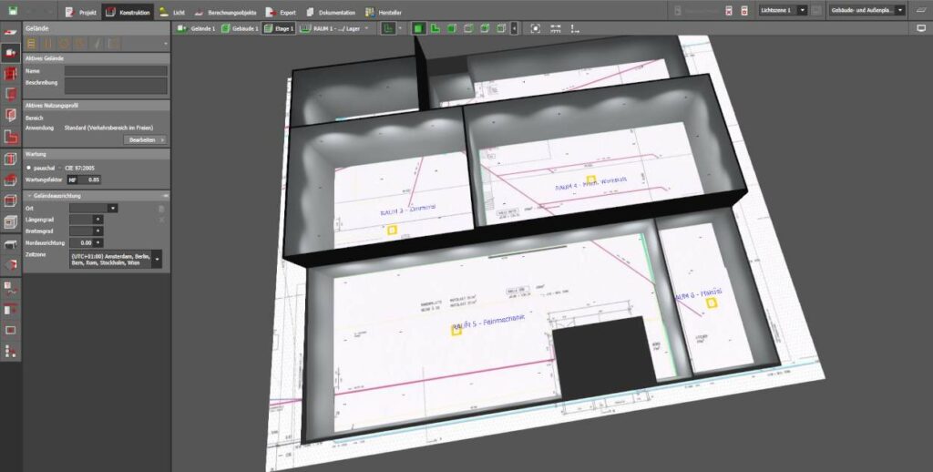 Lichtplanung und 3D Darstellung